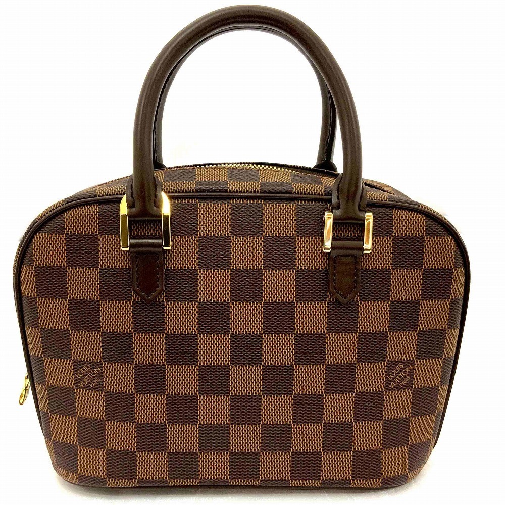 Louis Vuitton Saria Mini Handbag Ebene Brown Small Bag